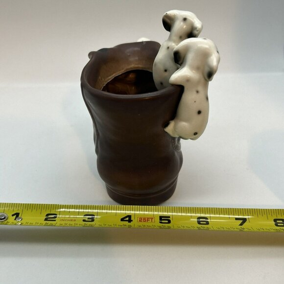 Vtg Lipper and Mann Porcelian Playful Dalmatian‎ Puppy/Dog  in Boot Firehouse - Picture 13 of 13
